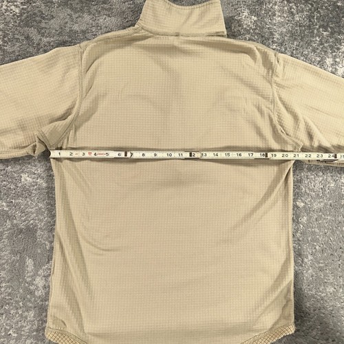 VTG US Military Sweater Mens Medium M Beige 1/4 Zip Waffle Knit Lightweight Y2K - Picture 6 of 12