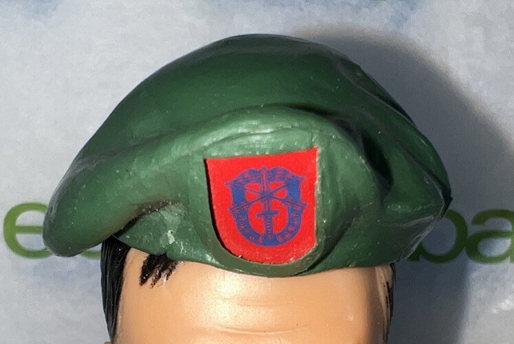 VINTAGE HASBRO GI JOE 1964 GREEN BERET HAT CAP MARKED HASBRO JAPAN