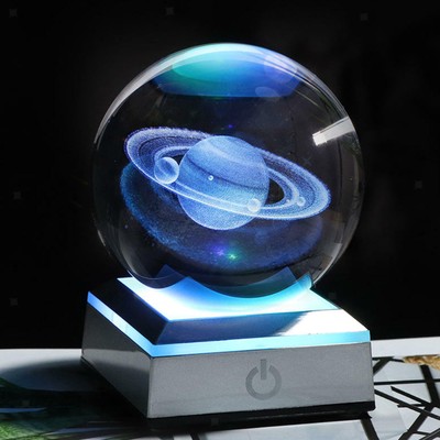Lasergravierte 3D Kristallkugel Wissenschaft Gott segne die Welt Hochzeitsgeschenke