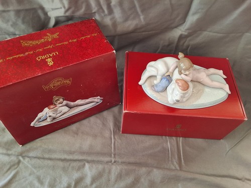Lladro Porcelain Figurine 6673 Christmas Buddies Night Before Christmas With Box - Picture 7 of 10
