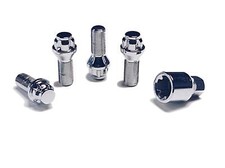 Set Of 4 Chrome 14x1.25 Wheel Bolt Lock Bmw X1 X2 X4 X3 X5 X6 M2 M3 M4 M5 M6