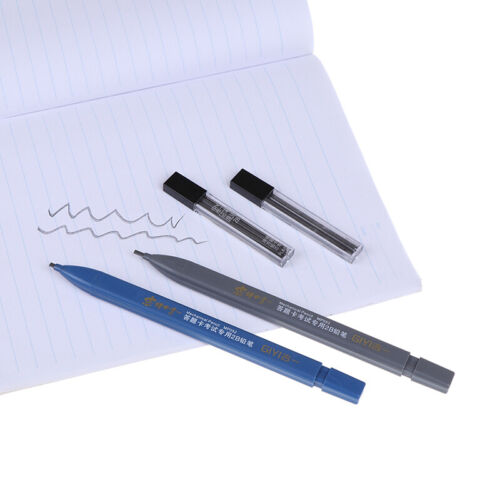 2B Lead Holder Exam Mechanical Pencil With 6PCs Lead Refill Set Student SRS$r - Afbeelding 1 van 11