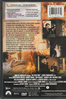 The Dead Zone (DVD) 1983, David Cronenberg Christopher Walken M27
