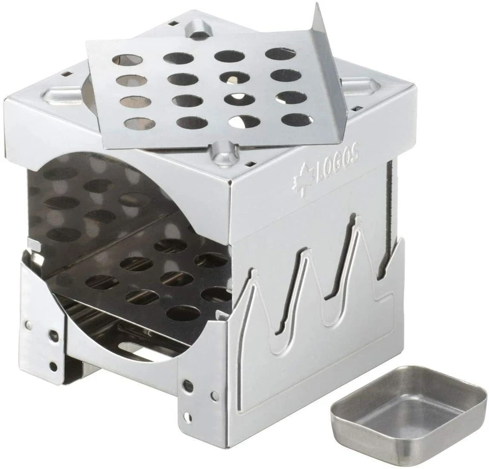 Ultra-small Outdoor Stove grill Mini KAMADO Solo camp stainless 230g LOGOS  - Image 2 of 4