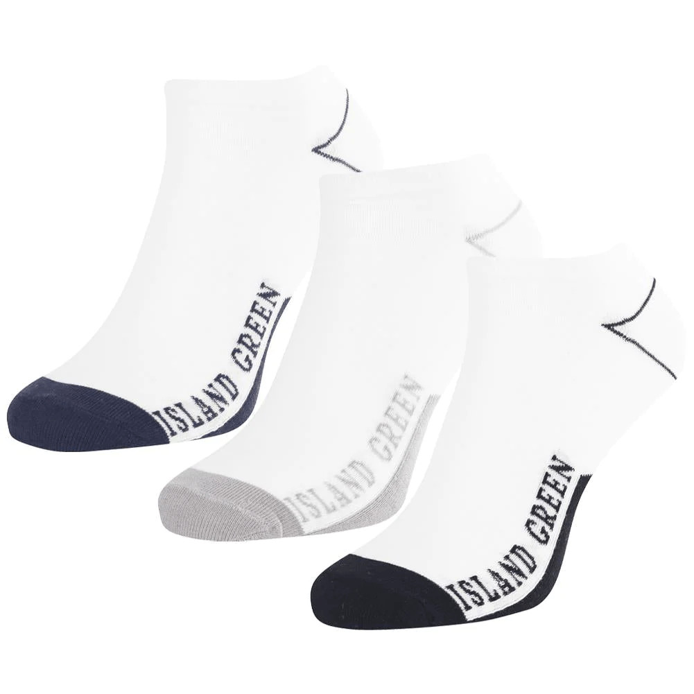 ISLAND GREEN 2026 MENS NO SHOW GOLF SOCKS / 3 PAIR PACK / MULTIBUY DEALS