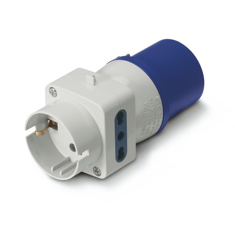 Adattatore multipresa IP20 16A 2P+T 250V 6h 2 BIV.+1 P30 Scame 610.388