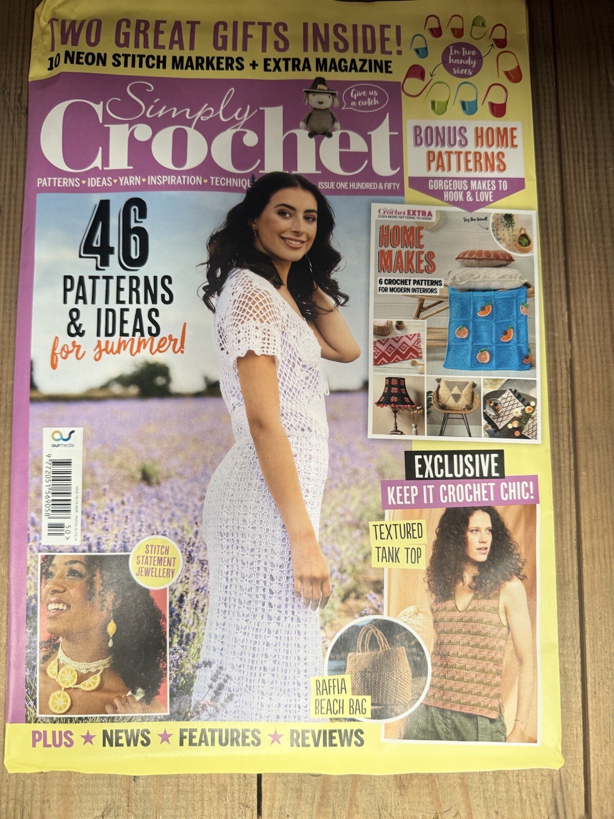 Simply Crochet Magazine #150 2024 46 patterns & ideas for Summer +Stitch markers