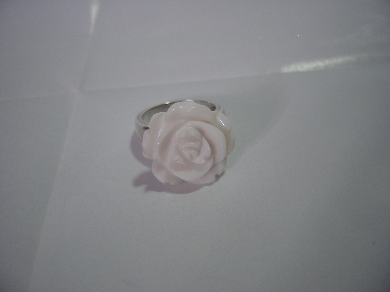 fabulous solid Silver Ring-natural beautiful whit… - image 4