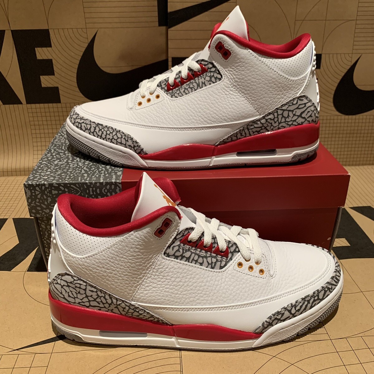 Nike Curry 5 ネイビー/ホワイト/レッド スポーツシューズ Nike Air Jordan 3 Retro Size 11.5 White Light Curry Cardinal