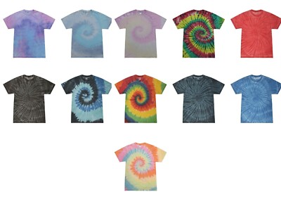 Tie Dye Acid Wash T-Shirts Adult Small - 3XL 50/50 Cotton Polyester ...