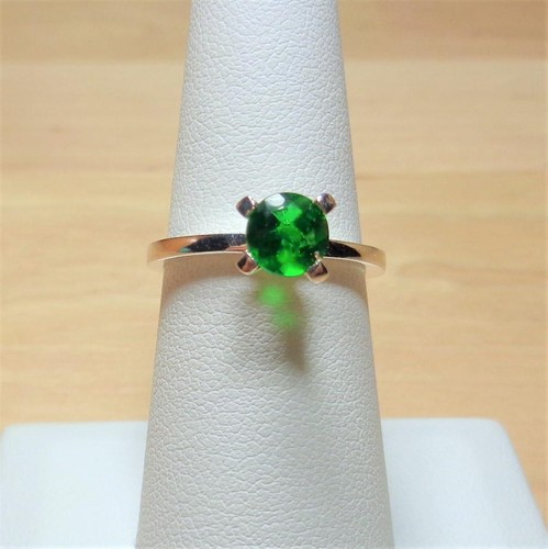 STERLING SILVER GREEN AND SPARKLING WHITE CZ STONES ETERNITY RING SET SIZE 7 - Picture 5 of 12