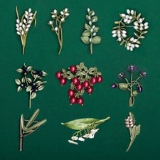 Exquisite Plant Leaf Brooches Women Retro Pin Corsage Party Jewelry Accessories