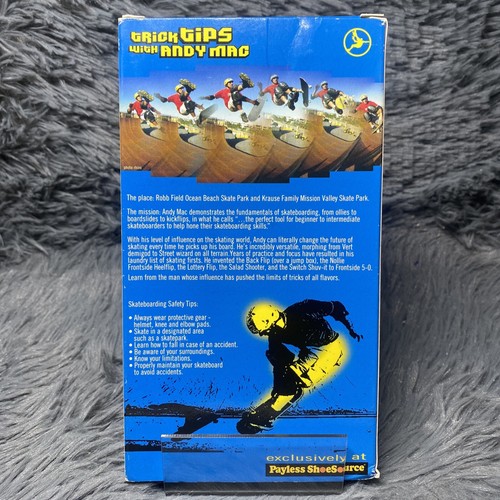 Andy Mac: Trick Tips Andy Mac VHS Beginner & Intermediate Skateboarders Payless - Picture 4 of 8