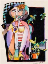 Abstract Tile Backsplash Warren Cullar Art Ceramic Mural WC147