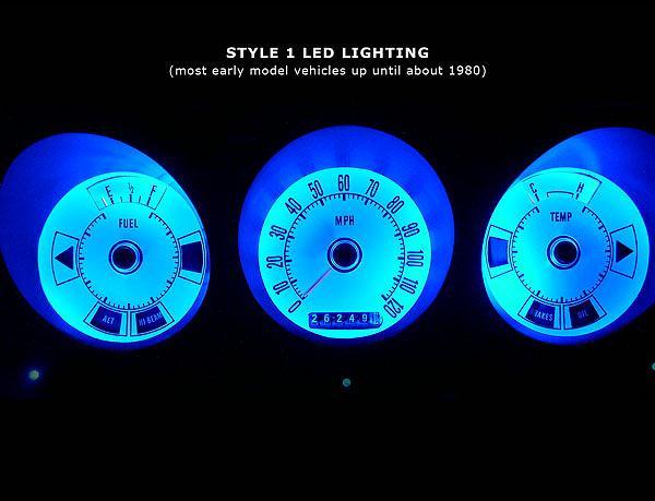 BLUE High Power 74 Style LED Replacement Instrument Cluster Gauge
