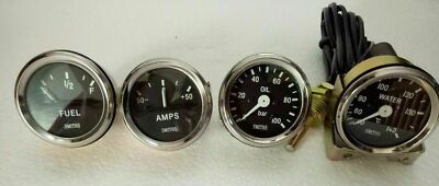 Smiths Replica 52 mm 2 1/16 Gauges Kit - WaterTemp Oil Fuel
