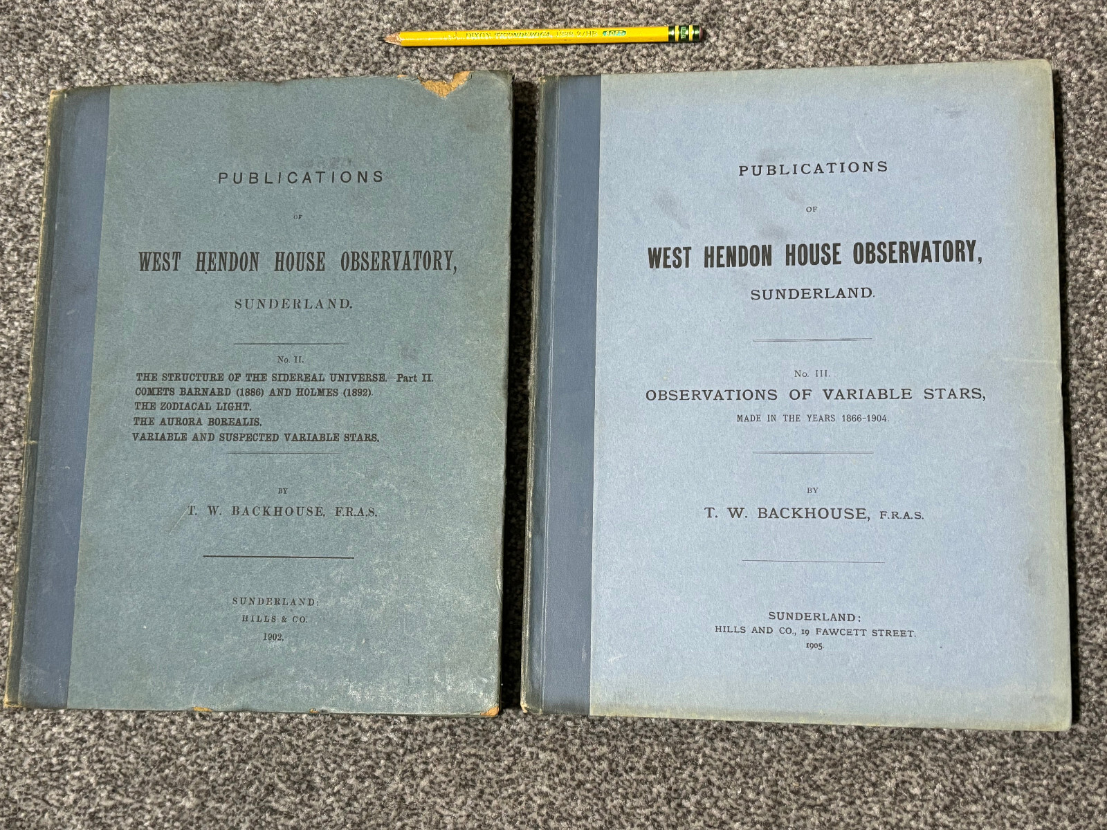 West Hendon House Observatory, Sunderland Publications No II (1902