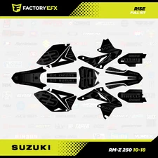 Blackout Rise Racing Graphics Kit fits 10-18 Suzuki RMZ250 Decal RMZ 250 Decal