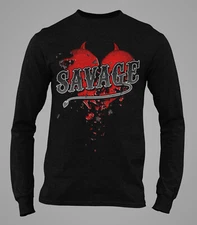 Sneaker Tee Savage Hearted Tee Street Wear Tee Shirt Mens Hip Hop Long sleeve