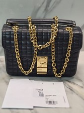 CELINE Quilted Black Shoulder Bag Gold Chain Clasp MSRP: 3,300
