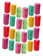 3 Inch Vet Wrap Tape Bulk Smile Pattern in Yellow, Red, 24 Rolls Patterns