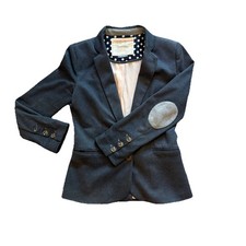Cartonnier by Anthropologie Single Button Black LightWeight Knit Blazer Small