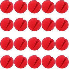 20 Pcs Red Sponge Clown Noses for Cosplay Halloween Costume Party Supplies