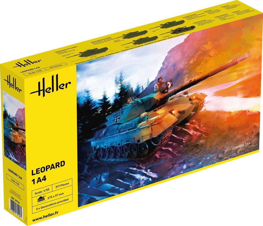 Char Leopard 1A4 Heller 81126 maquette militaire blindé 1/35 en plastique à monter