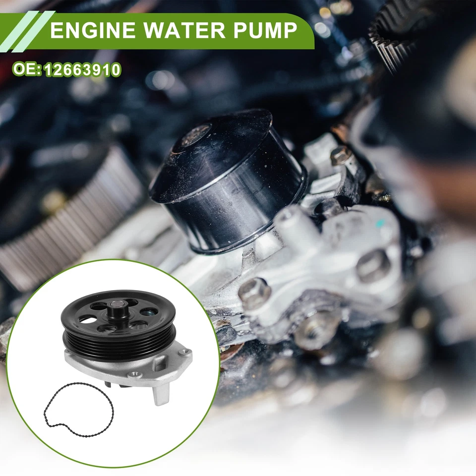 Engine Water Pump for Chevrolet Camaro 2016-2025 No.12663910 Cooling Water Pump - Image 2 of 4