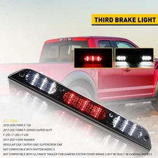 LED Third 3rd White Cargo Lamp Red Brake Light Smoked For 2019-2021 Ford Ranger