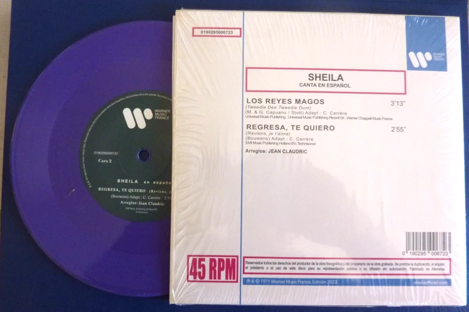 Sheila - sp "los reyes magos" réédition du 45.t , espagnol - 2023 - Photo 2/2