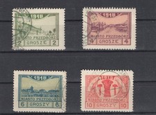 Poland  1918 Mi 3-6 B Przedborz  used 132.-Eu
