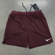 Nike Men's Flex Stride 7" Brief-Lined Running Shorts AT4014-681 Burgundy Size M