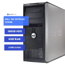 Dell Optiplex 745 Vintage Desktop Computer - Intel Core 2 Duo 4GB RAM 128GB HDD