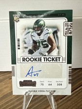 2021 Panini Contenders Alijah Vera-Tucker Rookie Ticket Auto New York Jets