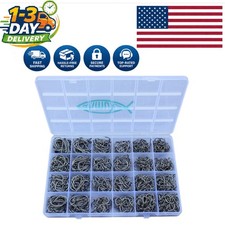 800 Bulk Fishing Hooks - Multi-Size Set for Freshwater & Saltwater Adventures