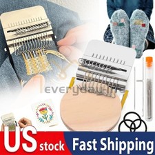 10 Hook Loom Knitting Kit,Patch Kit Weaving Loom,Portable Patch Darning Loom Kit