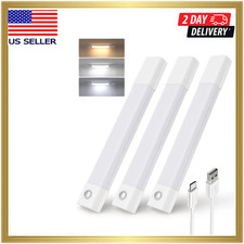 Smart Magnetic Under Cabinet Lighting with Rechargeable Motion Sensor   3 Pack