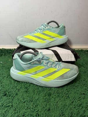 Adidas Adizero Evo SL Blau Grün Laufen Turnschuhe Schuhe Marathon Gym Gr. Uk 9,5