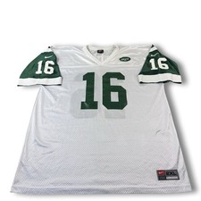 VTG 2000 Nike NFL New York Jets #16 Vinny Testaverde White Away Jersey 2XL EUC