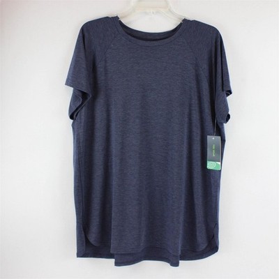Tek Gear Herren Activewear Top Kurzarm in Solid Blue Größe XXL