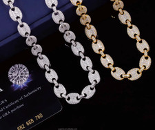 Hip Hop Cuban Chain 925 Silver 12MM VVS Moiss...