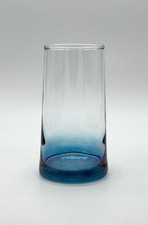 Blue Ombre Hand Blown Glass Tumbler Or Vase 5" Tall