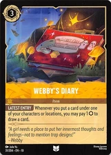 Webby's Diary 31/204 Whispers in the Well Disney Lorcana 001677