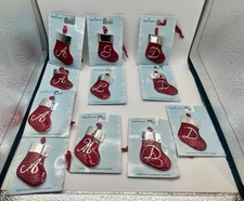 Regent Square Ornament Initials letter Harvey Lewis W Crystals Lot of 11 holiday