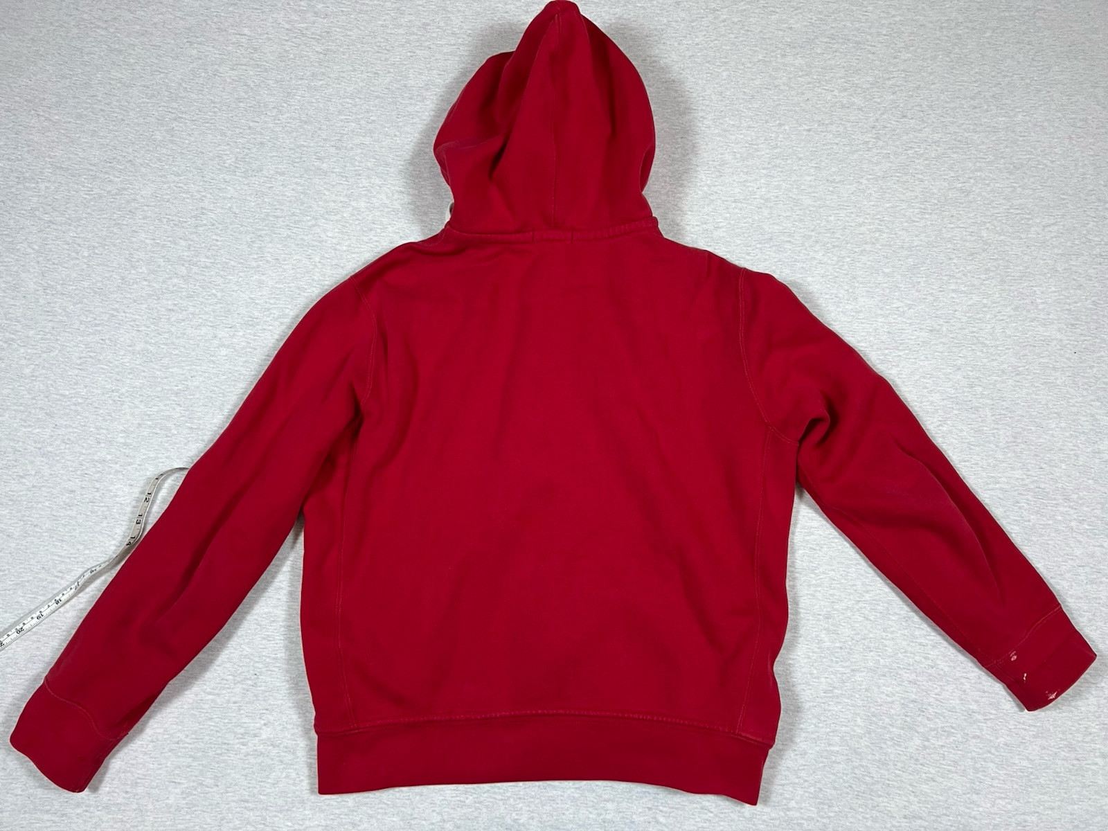 Polo Ralph Lauren Felpa con Cappuccio Uomo Large L Rossa Full Zip Felpa Termica Logo Pony