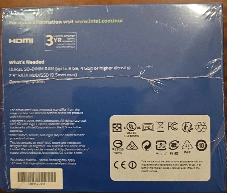 Intel NUC NUC6CAYH Celeron Mini PC KIT NEW IN BOX - Image 3 of 4