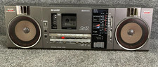 Sharp QT-37 Boombox   Vintage AM/FM Stereo Cassette Player   No Charger   Teste