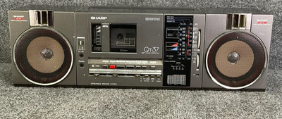 【苫小牧バナナ】希少 昭和レトロ SHARP/シャープ ラジオ カセットレコーダー QT-37 中古 音出し確認済み 現状渡し♪ Vintage Sharp QT-37 AM/FM Stereo Boombox Tape Recorder - Tested