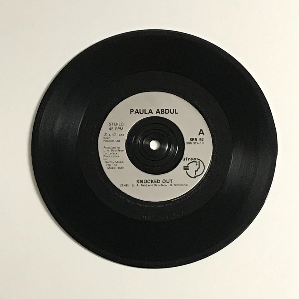 Paula Abdul - Knocked Out 7" Vinyl Record A1/B1 - SRN 92 EX/EX - Image 3 of 4